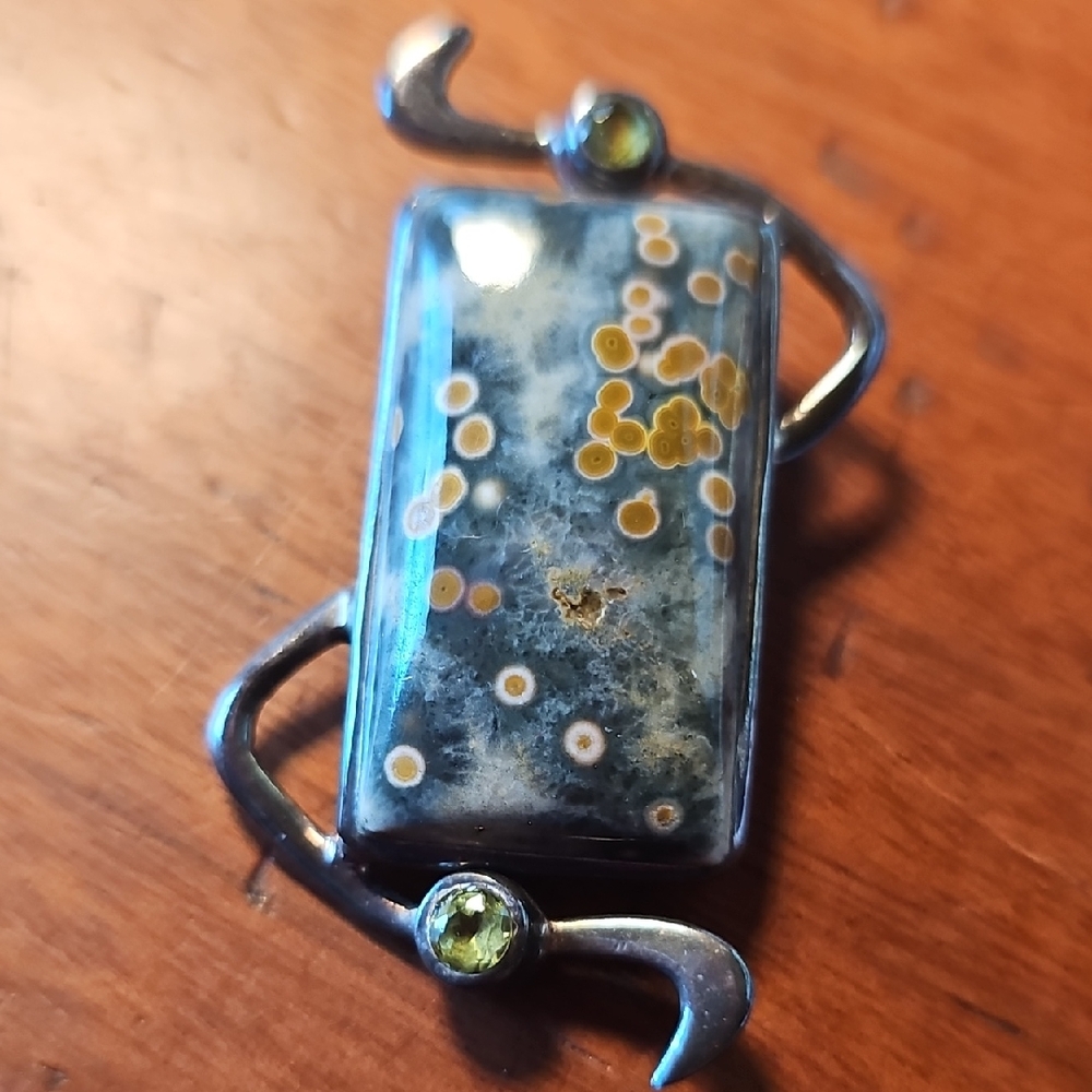 Ocean Jasper Sterling Pendant